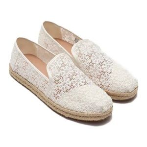 Toms Alpargata White Lace Espadrilles